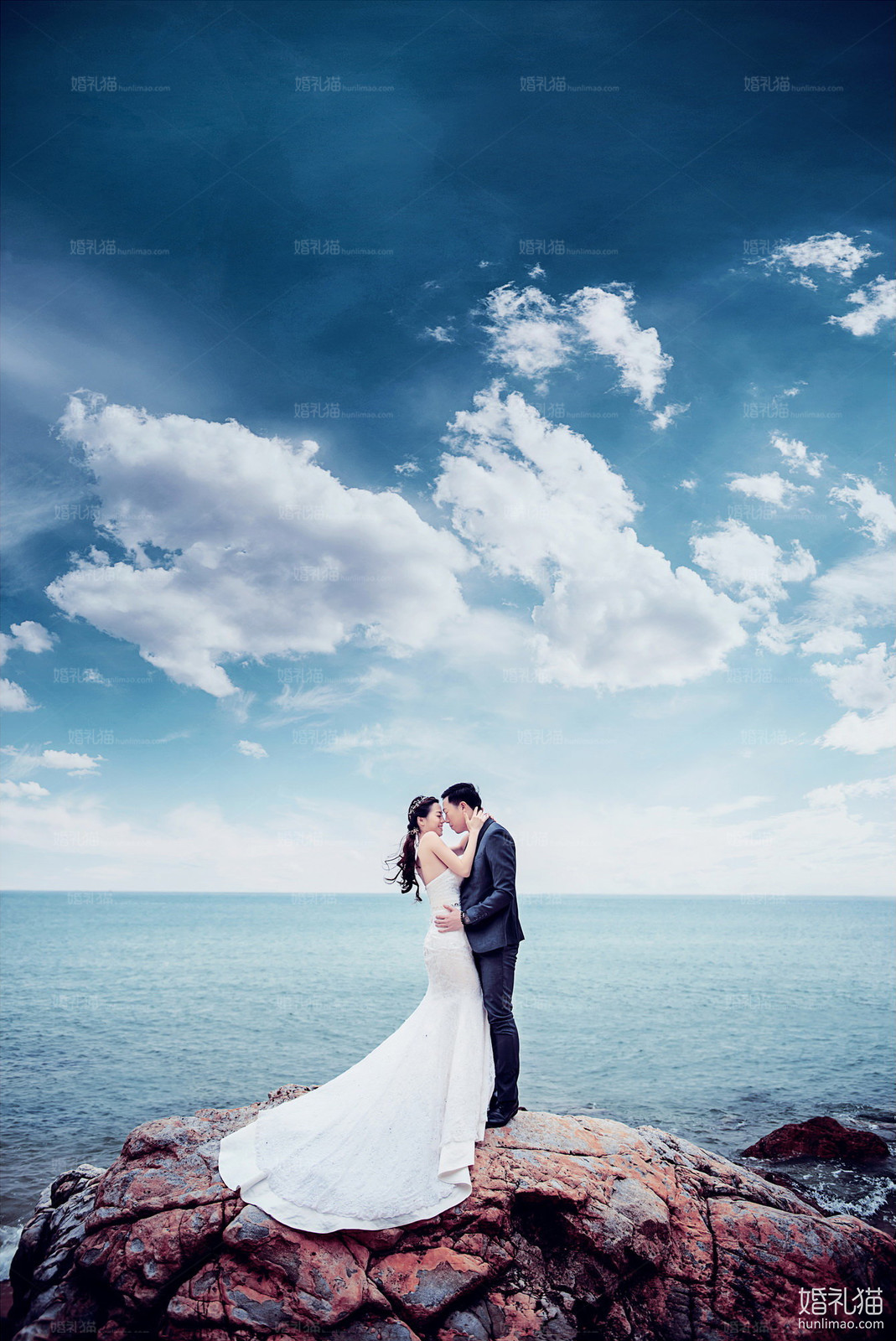 海景结婚照,[海景, 礁石],阳江婚纱照,婚纱照图片